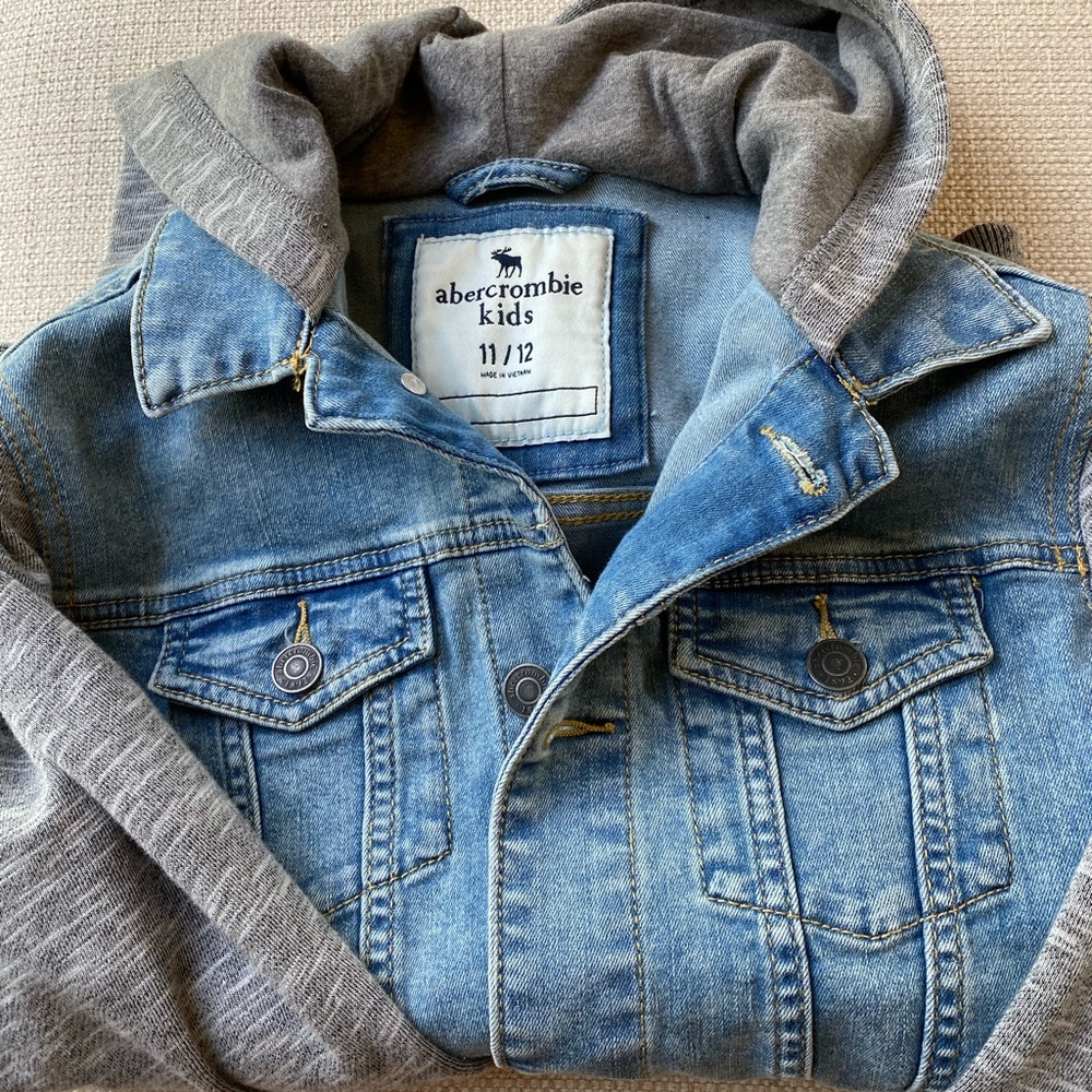 Like New Boys Abercrombie Kids Denim Jacket